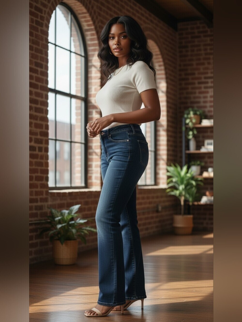 Calvin Klein Bootcut Jeans Classic Blue Mid Rise Size 16 x 32